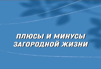Плюсы и минусы загородной жизни
